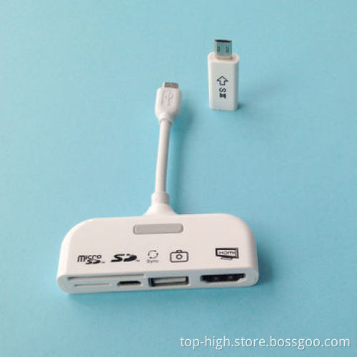 2014 Manufacturer MHL to HDMI Card Reader, 5-in-1 for Samsung S5